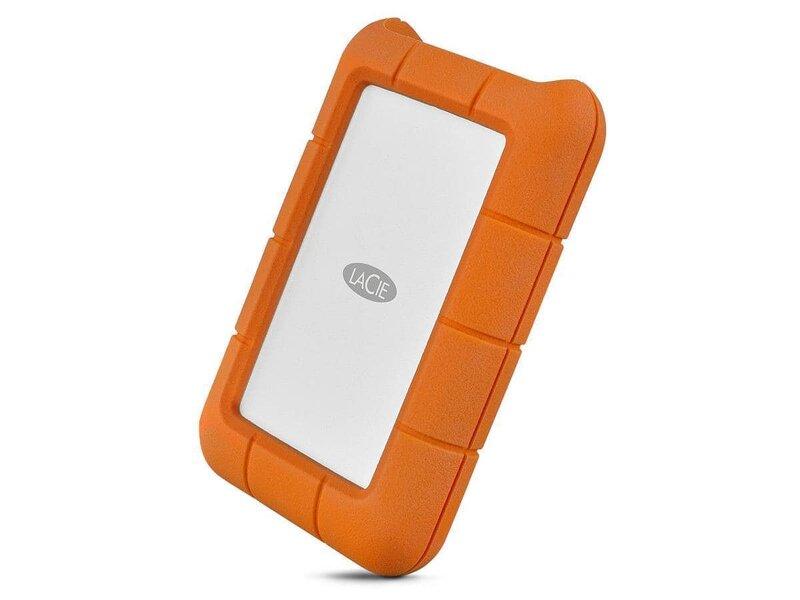 LaCie Rugged USB-C - Hårddisk - 4 TB - extern (bärbar) - USB 3.1 Gen 1 (USB-C stikforbindelse) - orange