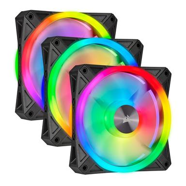 Corsair QL120 / iCUE-RGB / PWM / 120mm / Svart / 3-pack - Startkit