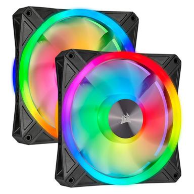 Corsair QL140 / iCUE-RGB / PWM / 140mm / 2-pack - Svart