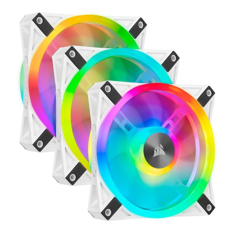 Corsair QL120 / iCUE-RGB / PWM / 120mm / 3-pack - Vit