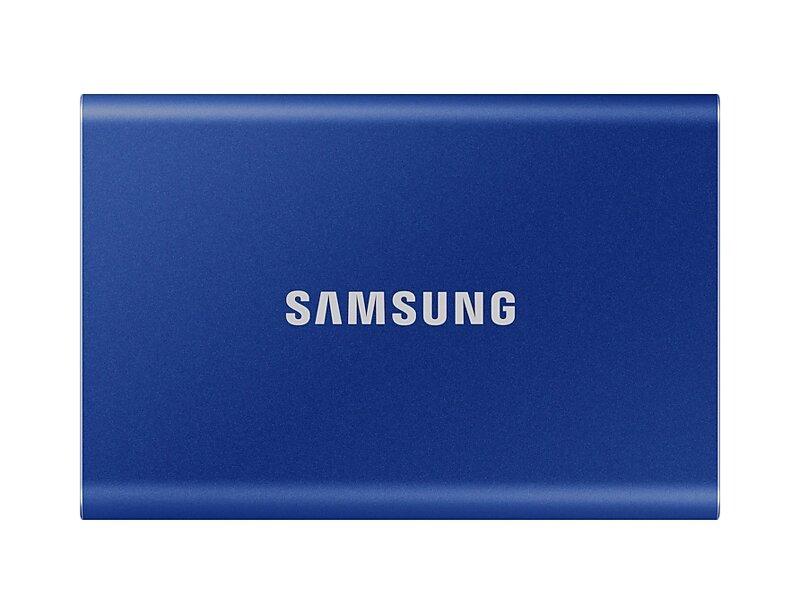 Samsung T7 MU-PC1T0H - SSD - krypterad - 1 TB - extern (bärbar) - USB 3.2 Gen 2 (USB-C-kontakt) - 256-bitars AES - indigo blue