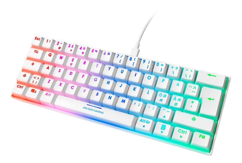 Deltaco gaming WK85R Mechanical keyboard 60% layout / RGB / Red switches Vit