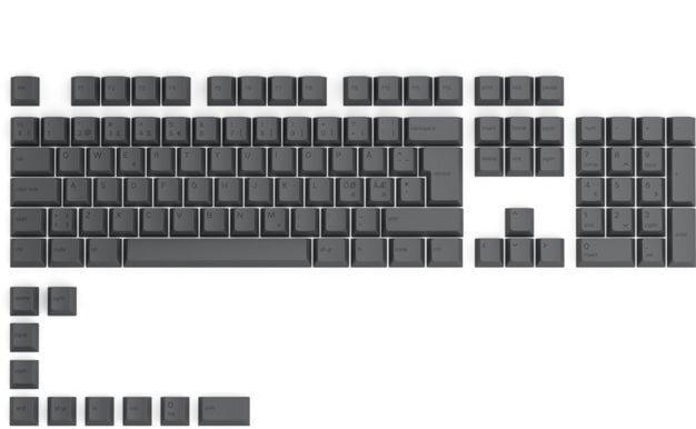 Glorious GPBT Keycaps ISO NOR-Layout (114st) - Black Ash