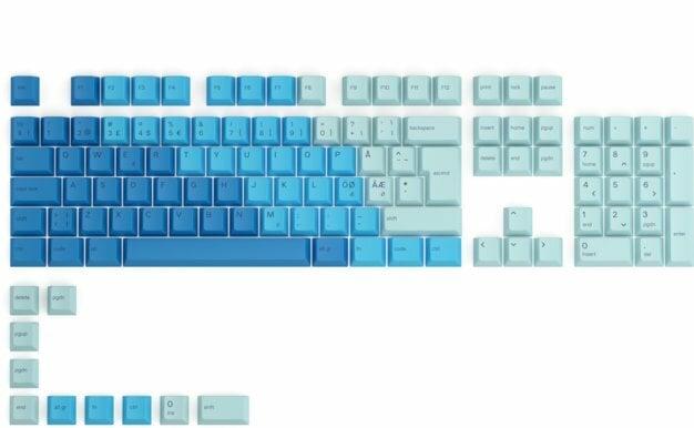 Glorious GPBT Keycaps ISO NOR-Layout (114st) - Caribbean Ocean
