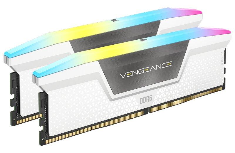 CORSAIR Vengeance RGB - DDR5 - sats - 32 GB: 2 x 16 GB - DIMM 288-pin - 5200 MHz / PC5-41600 - CL40 - 1.25 V - vit