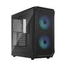 Fractal Design Focus 2 RGB - Tower - ATX - genomskinlig sidopanel (härdat glas) - ingen strömförsörjning (ATX) - svart TG genomskinlig ton - USB/ljud