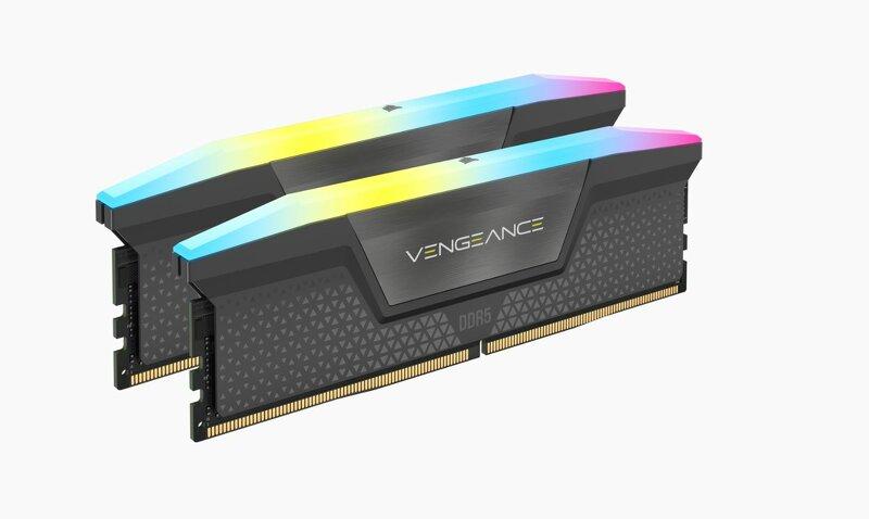 CORSAIR Vengeance RGB - DDR5 - sats - 32 GB: 2 x 16 GB - DIMM 288-pin - 2600 MHz / PC5-41600 - CL40 - 1.25 V - on-die ECC - isgrå