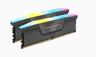 CORSAIR Vengeance RGB - DDR5 - sats - 32 GB: 2 x 16 GB - DIMM 288-pin - 2600 MHz / PC5-41600 - CL40 - 1.25 V - on-die ECC - isgrå