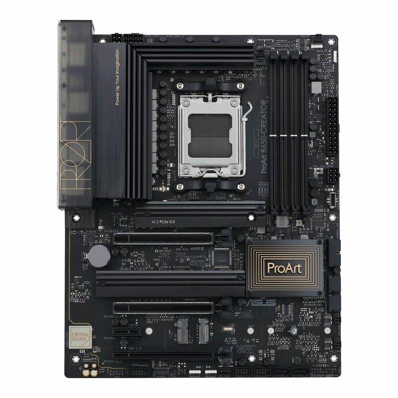 ASUS ProArt B650-CREATOR - Moderkort - ATX - Socket AM5 - AMD B650 Chipuppsättning - USB 3.2 Gen 1, USB 3.2 Gen 2, USB-C 3.2 Gen2, USB-C 3.2 Gen 2x2 - Gigabit LAN, 2.5 Gigabit LAN - inbyggda grafiken (CPU krävs) - HD-ljud (8 kanaler)