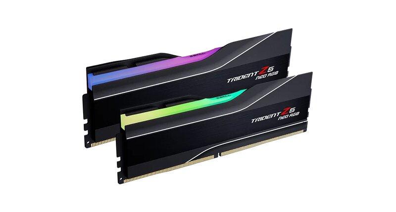 G.Skill Trident Z5 Neo RGB - DDR5 - sats - 32 GB: 2 x 16 GB - DIMM 288-pin - 6000 MT/s / PC5-48000 - CL30 - 1.35 V - ej buffrad - icke ECC - mattsvart
