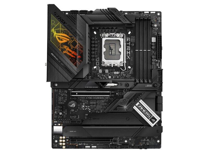 ASUS ROG STRIX Z790-H GAMING WIFI - Moderkort - ATX - LGA1700-uttag - Z790 Chipuppsättning - USB-C 3.2 Gen 2x2, USB-C 3.2 Gen2, USB 3.2 Gen 2, USB 3.2 Gen 1 - 2.5 Gigabit LAN, Wi-Fi, Bluetooth - inbyggda grafiken (CPU krävs) - HD-ljud (8 kanaler)