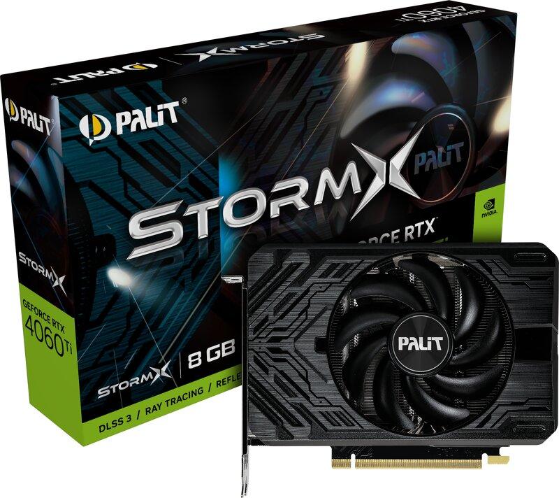 Palit GeForce RTX 4060 Ti StormX - Grafikkort - GeForce RTX 4060 Ti - 8 GB GDDR6 - PCIe 4.0 - HDMI, 3 x DisplayPort