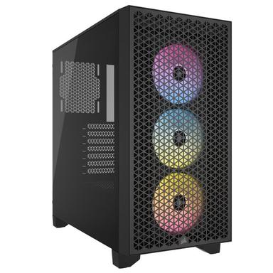 Corsair 3000D RGB Tempered Glass Mid-Tower - Black