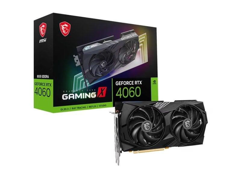 MSI GeForce RTX 4060 GAMING X 8G - Grafikkort - GeForce RTX 4060 - 8 GB GDDR6 - PCIe 4.0 x8 - HDMI, 3 x DisplayPort - låda