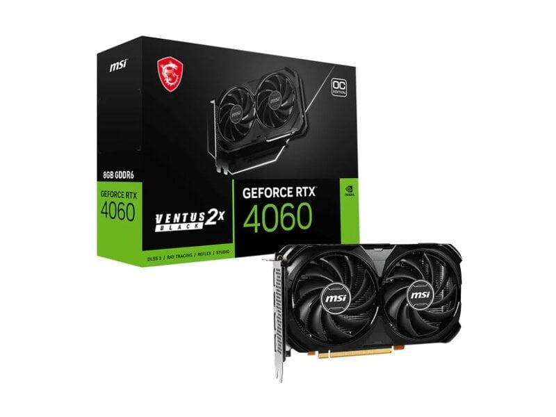 MSI GeForce RTX 4060 VENTUS 2X BLACK 8GB OC