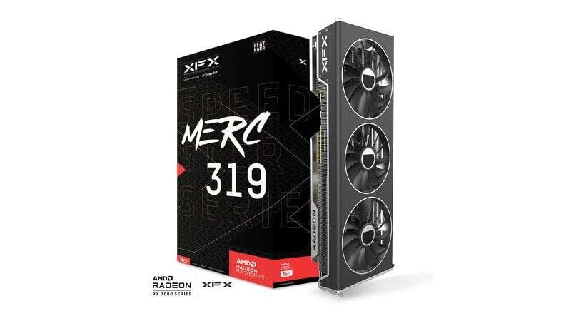XFX Speedster MERC319 Radeon RX 7800 XT - Black Edition - grafikkort - Radeon RX 7800 XT - 16 GB GDDR6 - PCIe 4.0 - HDMI, 3 x DisplayPort - svart