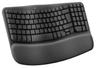 Logitech Wave Keys - Graphite - ND - Ergonomiskt tangentbord - Nordisk - Svart