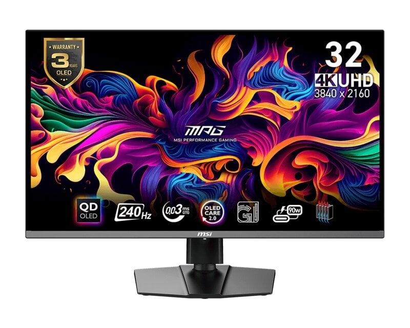 MSI MPG 321URX QD-OLED / 32" / QD-OLED / 3840x2160 / 240 Hz / HDMI,DP,USB-C / Adaptive-Sync / VESA