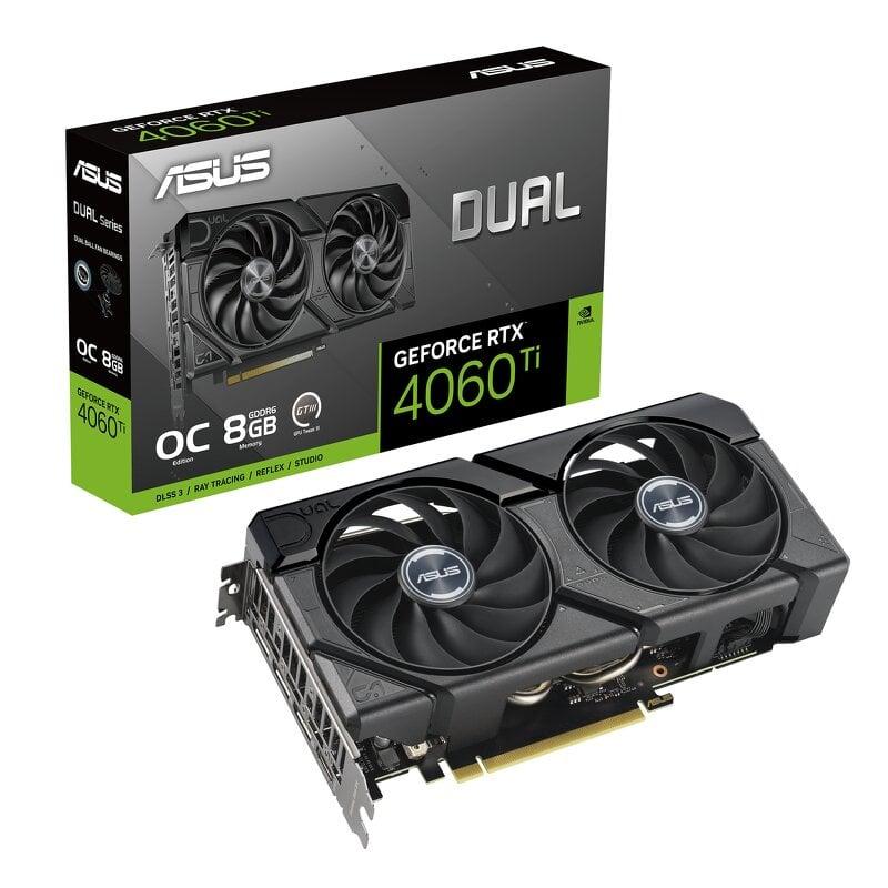 ASUS Dual GeForce RTX 4060 Ti 8GB - Grafikkort - GeForce RTX 4060 Ti - 8 GB GDDR6 - PCIe 4.0 - 3 x DisplayPort, HDMI