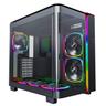 MONTECH KING 95 PRO Midi-Tower Tempered Glass ARGB - schwarz - Gut ausgestatteter Midi-Tower - Vorderseite und Seitenteil aus Tempered Glass - linkes Seitenteil und Deckel mit Lüftungsschlitzen - 6x 140er-ARGB-PWM-Lüfter vorinstalliert - GPU-Länge von bis