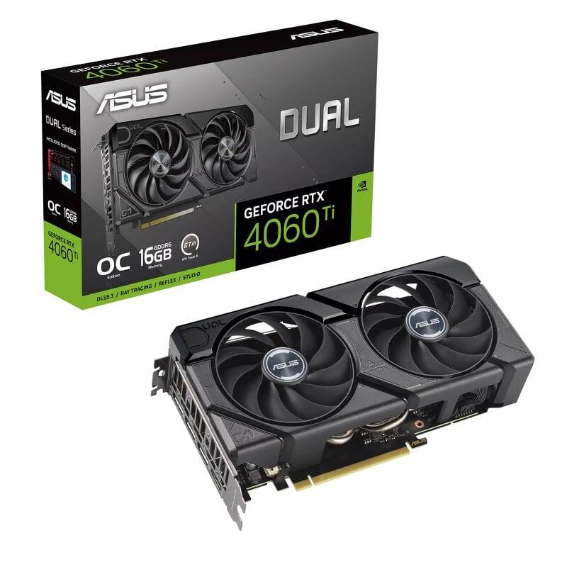 ASUS Dual GeForce RTX 4060 Ti EVO 16GB - OC Edition - grafikkort - GeForce RTX 4060 Ti - 16 GB GDDR6 - PCIe 4.0 - 3 x DisplayPort, HDMI