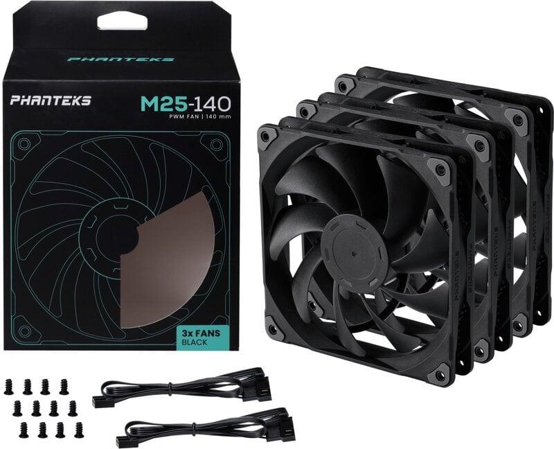 Phanteks M25 / PWM / 140mm / 3-pack - Svart