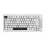 Akkogear 5075B Plus-S Black on White V3 Lavender Purple Pro - Gaming Keyboard - Utan numpad - Nordisk - Vit