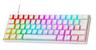 Deltaco Mech 60% Keyboard Pudding Keycaps Hot swap RGB - Gaming Tangentbord - Vit
