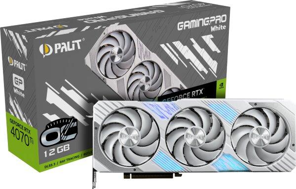 Palit GeForce RTX 4070 Ti GamingPro 12GB OC - White (Fyndvara - Klass 3)