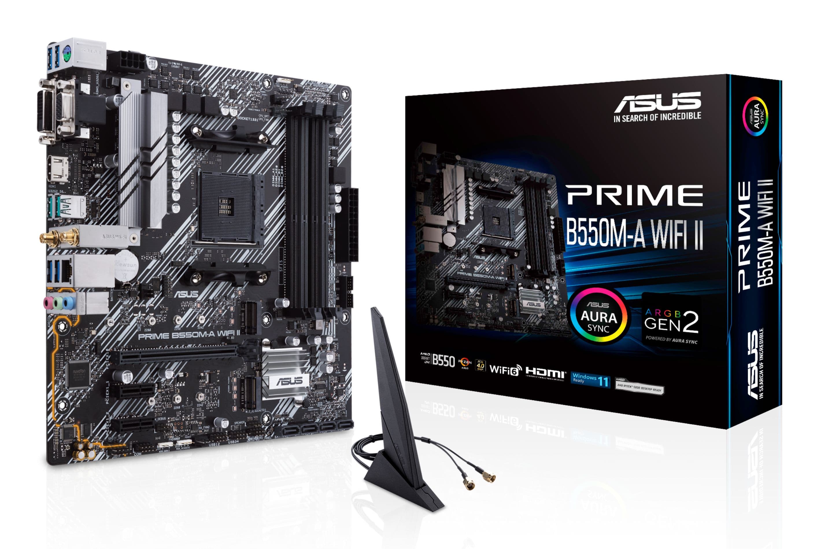 ASUS PRIME B550M-A WIFI II moderkort B550 AM4 micro ATX DDR4