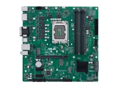 ASUS PRO B660M-C D4-CSM - Moderkort - micro ATX - LGA1700-uttag - B660 Chipuppsättning - USB 3.2 Gen 1, USB-C Gen1 - Gigabit LAN - inbyggda grafiken (CPU krävs) - HD-ljud (8 kanaler) - ASUS Corporate Stable Model (CSM)