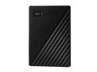 WD My Passport WDBPKJ0050BBK - Hårddisk - krypterad - 5 TB - extern (bärbar) - USB 3.2 Gen 1 - 5400 rpm - 256-bitars AES - sort