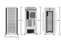 be quiet! Silent Base 802 Window - Tower - utökad ATX - genomskinlig sidopanel (härdat glas) - ingen strömförsörjning (ATX / PS/2) - vit - USB/ljud