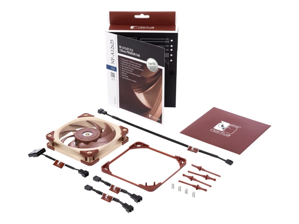 Noctua Nf-a12x25 Flx 120mm Fläkt Beige, Röd