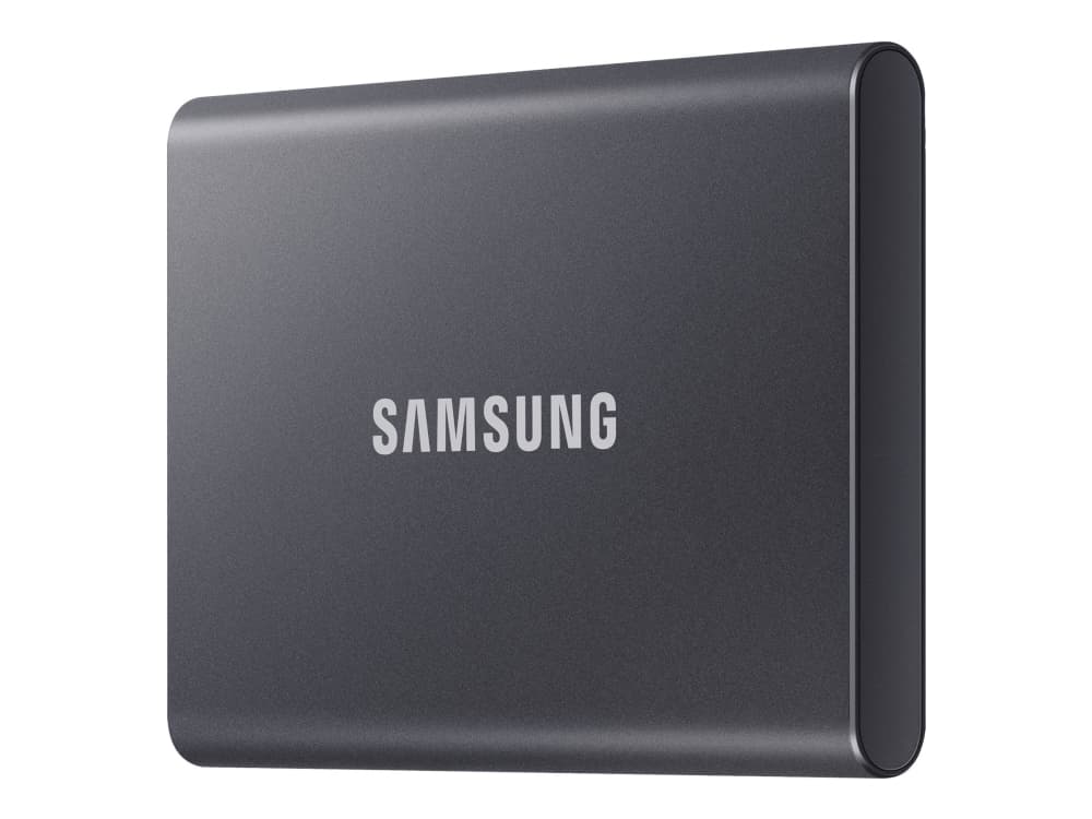 Samsung T7 MU-PC1T0T - SSD - krypterat - 1 TB - extern (portabel) - USB 3.2 Gen 2 (USB-C kontakt) - 256 bitars AES - Titan gray