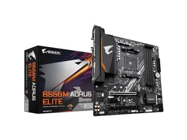 GIGABYTE B550M AORUS ELITE, AMD, Uttag AM4, AMD Ryzen 3000 Series, AMD Ryzen 4000 Series, AMD Ryzen 5000 Series, Uttag AM4, DDR4-SDRAM, 128 GB
