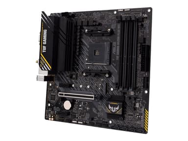 ASUS TUF GAMING A520M-PLUS WIFI - Moderkort - micro ATX - Socket AM4 - AMD A520 Chipuppsättning - USB 3.2 Gen 1 - Gigabit LAN, Wi-Fi, Bluetooth - inbyggda grafiken (CPU krävs) - HD-ljud (8 kanaler)