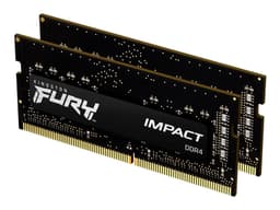 Kingston FURY Impact - DDR4 - sats - 16 GB: 2 x 8 GB - SO DIMM 260-pin - 3200 MT/s / PC4-25600 - CL20 - 1.2 V - ej buffrad - icke ECC - svart