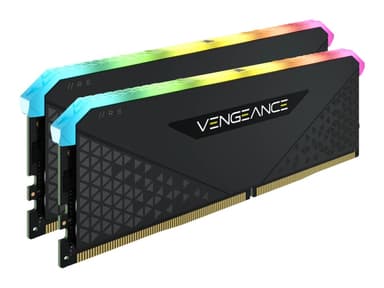 CORSAIR Vengeance RGB RS - DDR4 - sats - 16 GB: 2 x 8 GB - DIMM 288-pin - 3200 MT/s / PC4-25600 - CL16 - 1.35 V - ej buffrad - icke ECC - svart