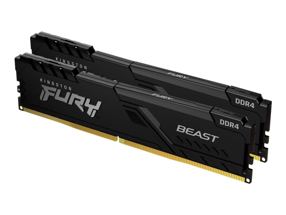 Kingston FURY Beast DDR4-3200 - 16GB - CL16 - Dual Channel (2 pcs) - Intel XMP - Svart