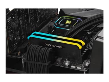 CORSAIR Vengeance RGB RS - DDR4 - sats - 32 GB: 2 x 16 GB - DIMM 288-pin - 3200 MHz / PC4-25600 - CL16 - 1.35 V - ej buffrad - icke ECC - svart