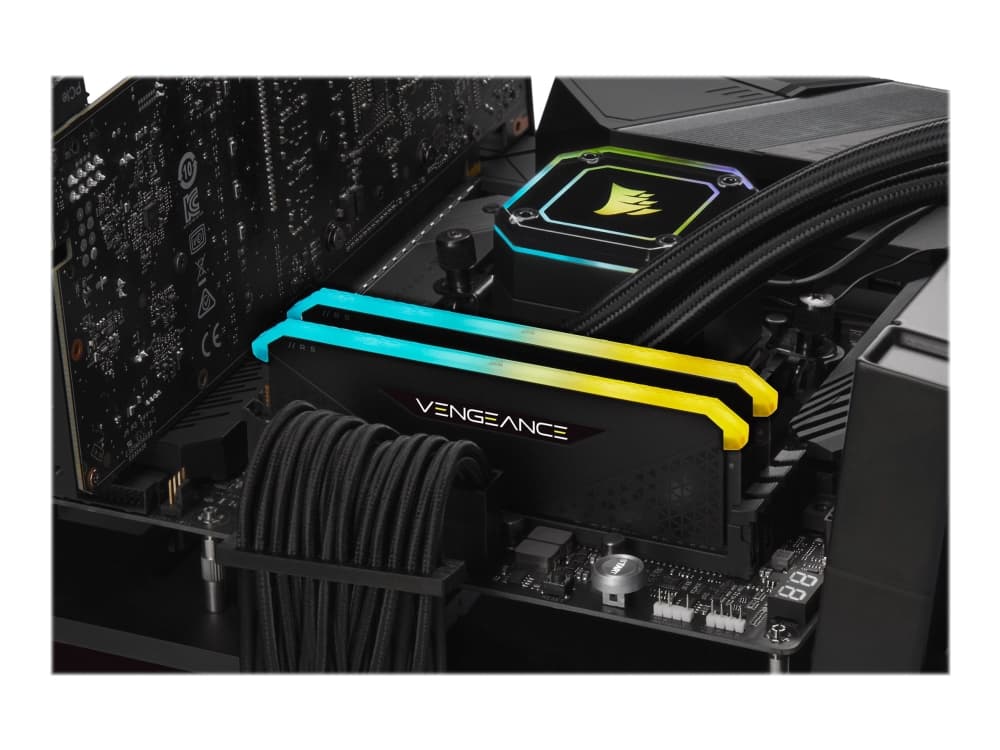 Corsair Vengeance RGB RS DDR4-3200 - 32GB - CL16 - Dual Channel (2 pcs) - AMD Optimized - Svart med RGB