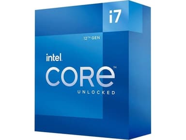 Intel® Core™ i7-12700K (Alder Lake) - 8-kärniga - 3,6 GHz (5,0 GHz Intel® Turbo Boost 3.0) - LGA1700-socket - Intel® UHD Graphics 770 - Box (Uden köper)