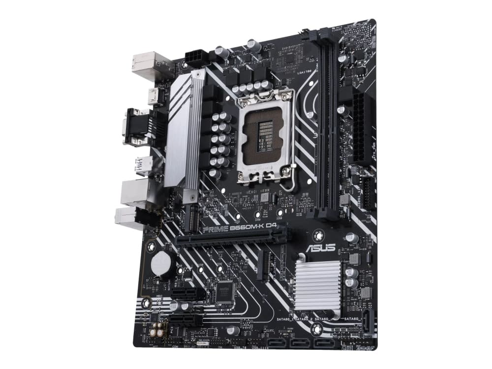 ASUS PRIME B660M-K D4 Moderkort - Intel B660 - Intel LGA1700 socket - DDR4 RAM - Micro-ATX