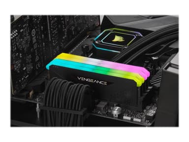 CORSAIR Vengeance RGB RS - DDR4 - modul - 16 GB - DIMM 288-pin - 3200 MHz / PC4-25600 - CL16 - 1.35 V - ej buffrad - icke ECC - svart