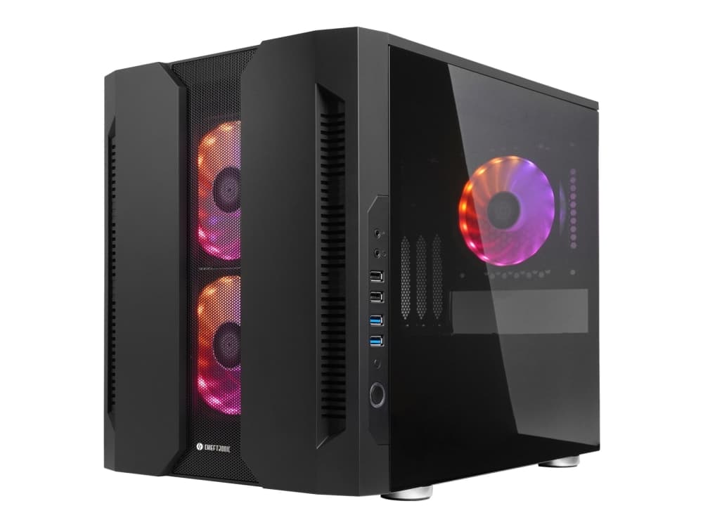 Chieftronic M2 cube micro ATX genomskinlig sidopanel (härdat glas)