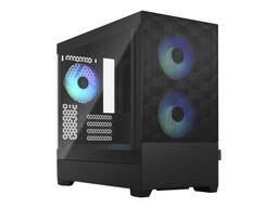 Fractal Design Pop Mini Air RGB - Tower - micro ATX - genomskinlig sidopanel (härdat glas) - ingen strömförsörjning (ATX) - svart TG ljus ton - USB/ljud - för Fractal Design Model D, Type D