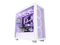 NZXT H7 Flow - Miditower - ATX - Härdat glas - Ingen strömförsörjning - Vit - USB / Ljud