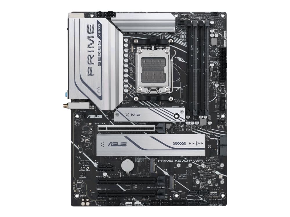ASUS PRIME X670-P WIFI Moderkort - AMD X670 - AMD AM5 socket - DDR5 RAM - ATX