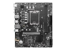 MSI PRO H610M-E DDR4 - Moderkort - micro ATX - LGA1700-uttag - H610 Chipuppsättning - USB 3.2 Gen 1 - Gigabit LAN - inbyggda grafiken (CPU krävs) - HD-ljud (8 kanaler)